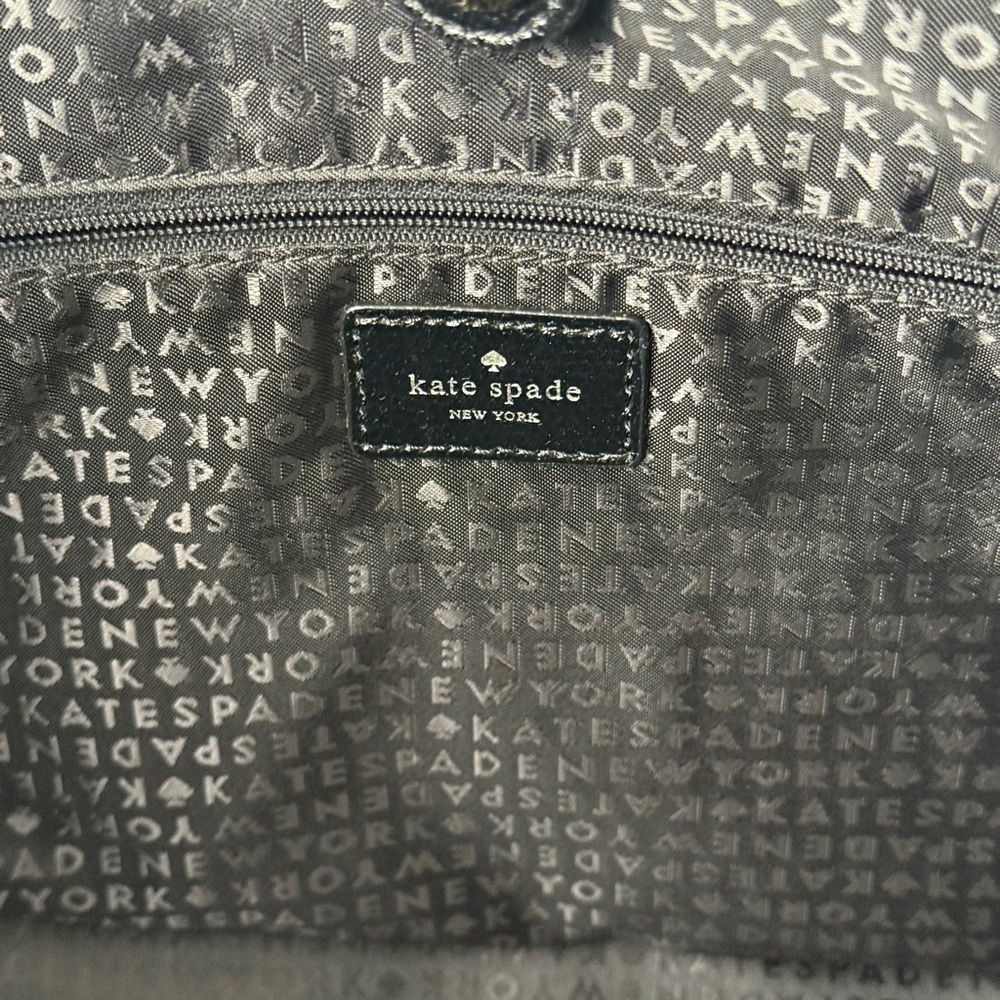 Kate Spade New York Black Textured Tote with Gold Chain - Picture 6 of 10